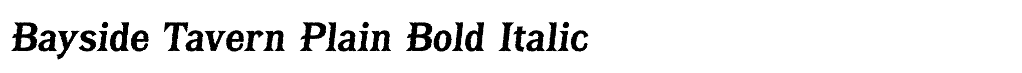 Bayside Tavern Plain Bold Italic image